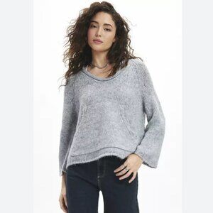 BDG Ryleigh Pullover V-Neck Sweater GRAY M NWT